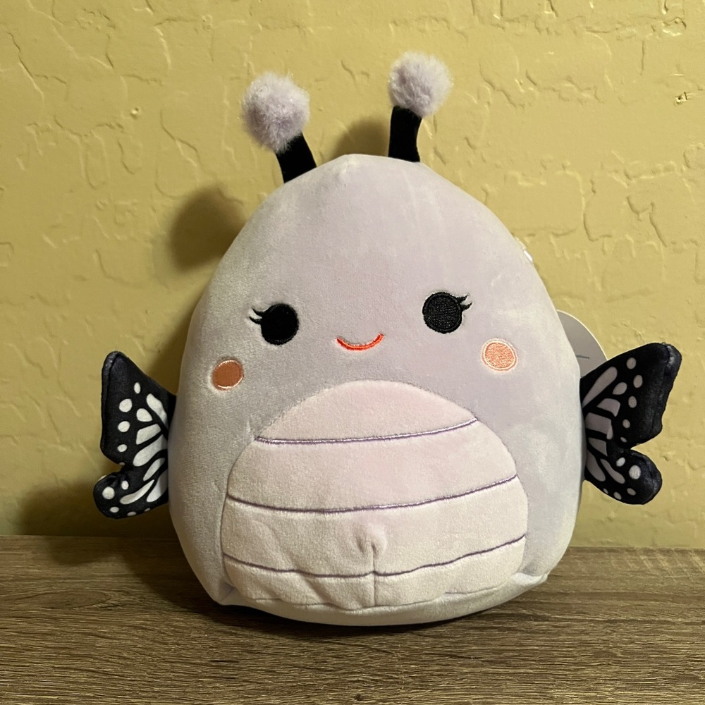 Squishmallow Bibiana the Butterfly Purple Black Stuffed Plush 7.5” NWT